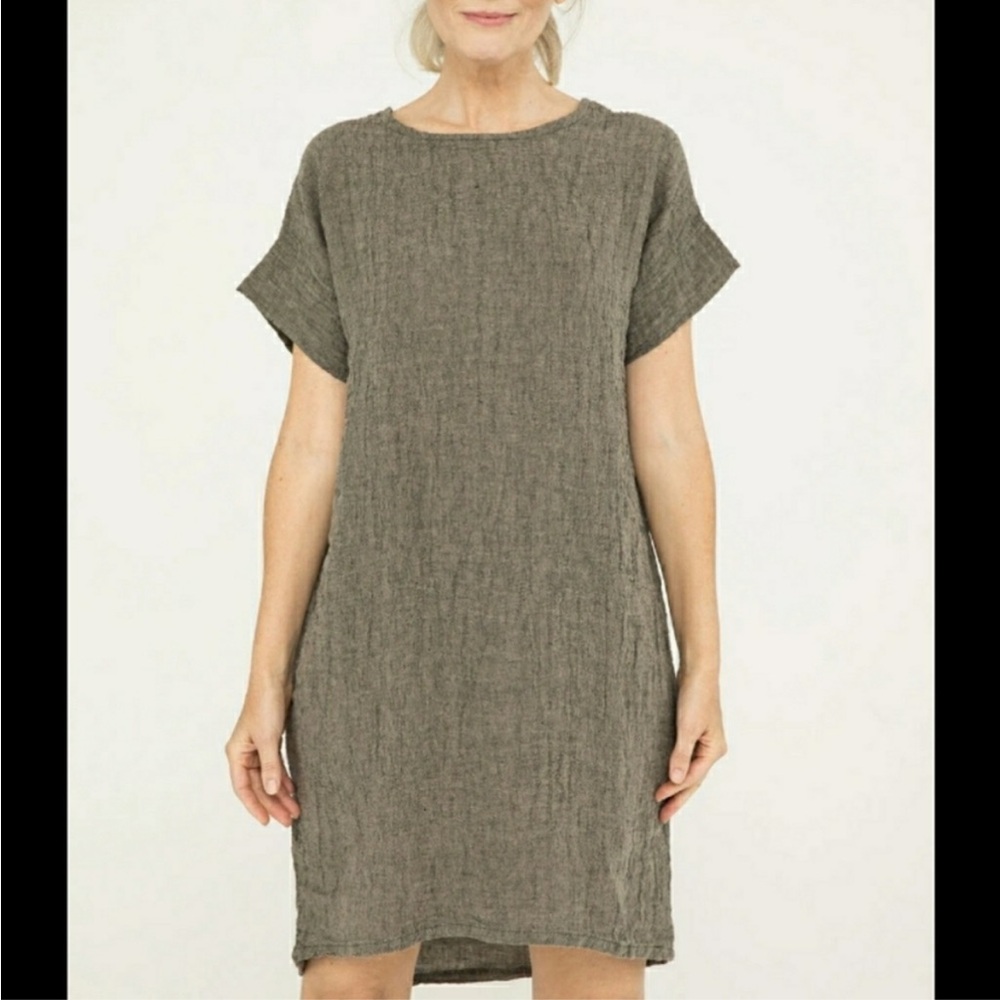Elizabeth Suzann Georgia Dress Pepper Linen Gauze OSM
